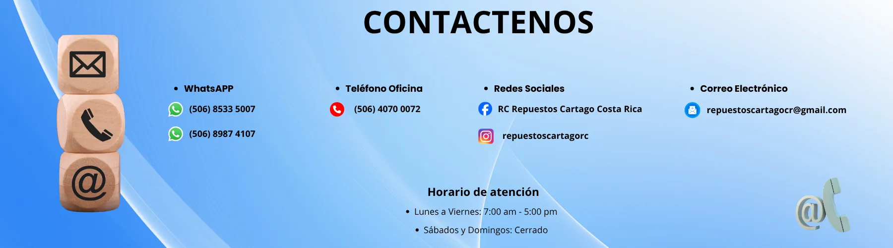 Información Repuestos Cartago